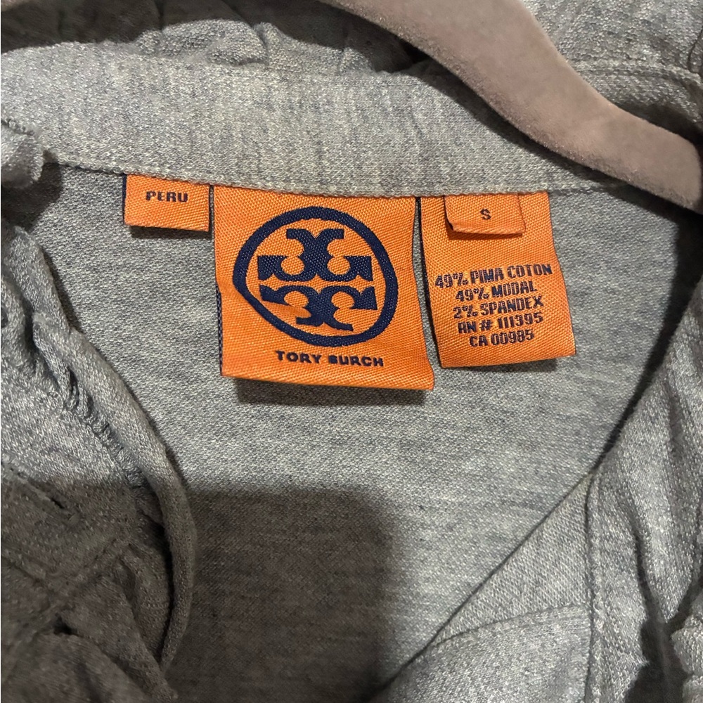 Tory Burch Gray Ruffled Button-Up Top - Picture 7 of 7